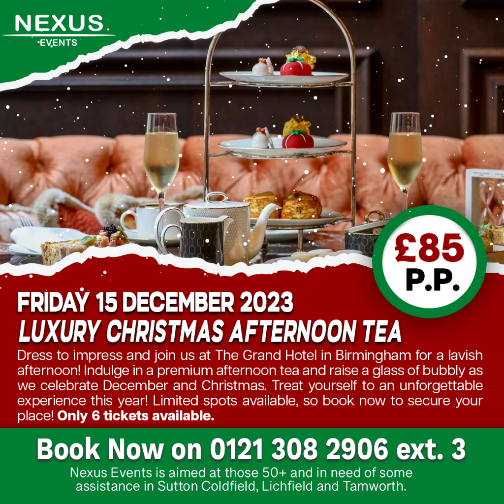 LUXURY Christmas Afternoon Tea at The Grand Hotel, Birmingham
