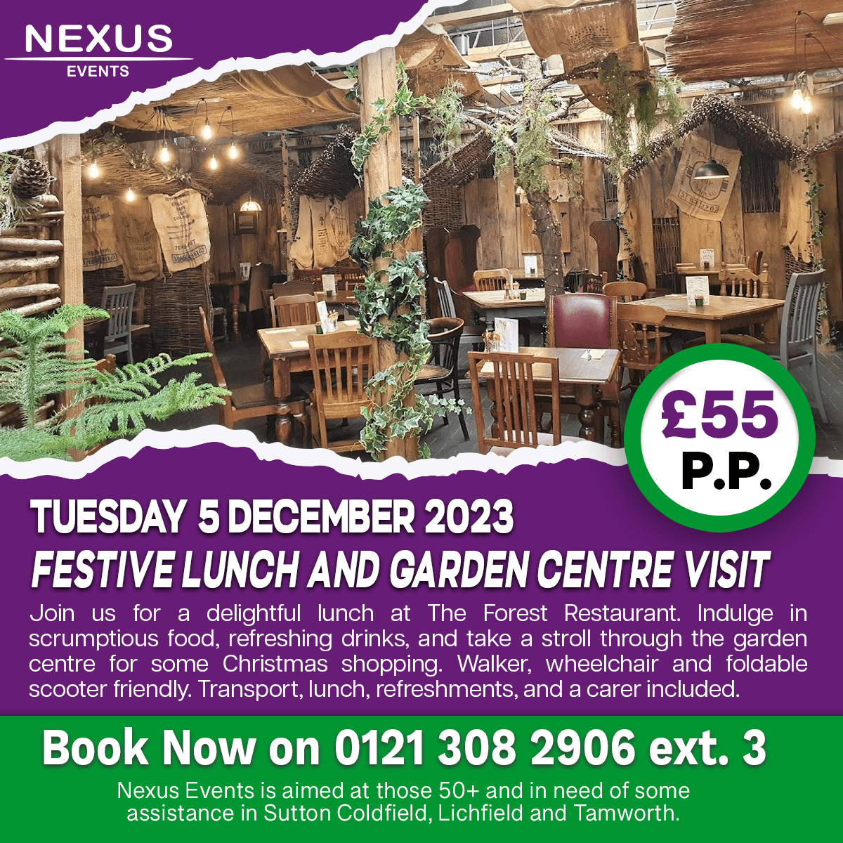 Festive Lunch at 'The Forest Restaurant' and Garden Centre trip