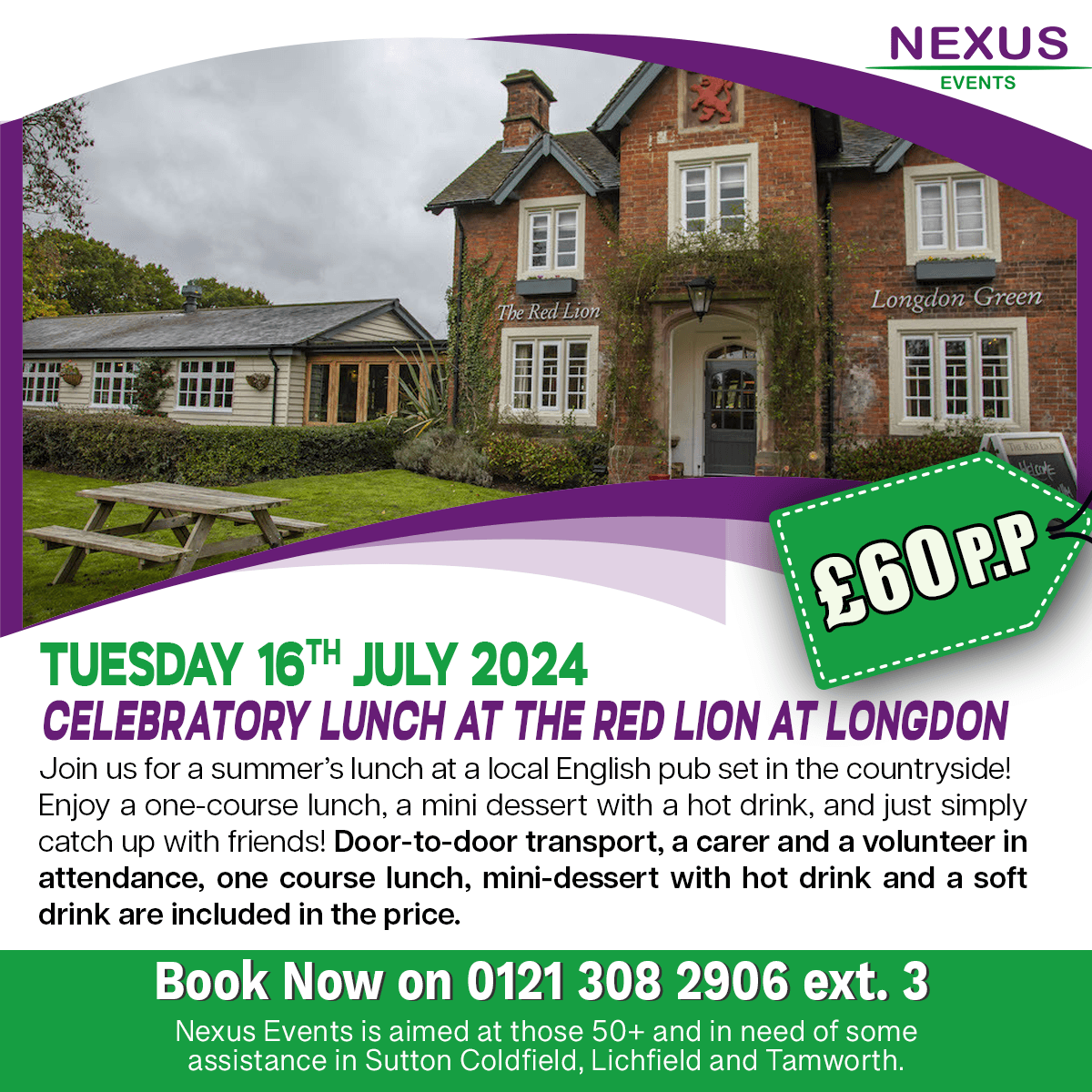 Lunch Social at the Red Lion at Longdon