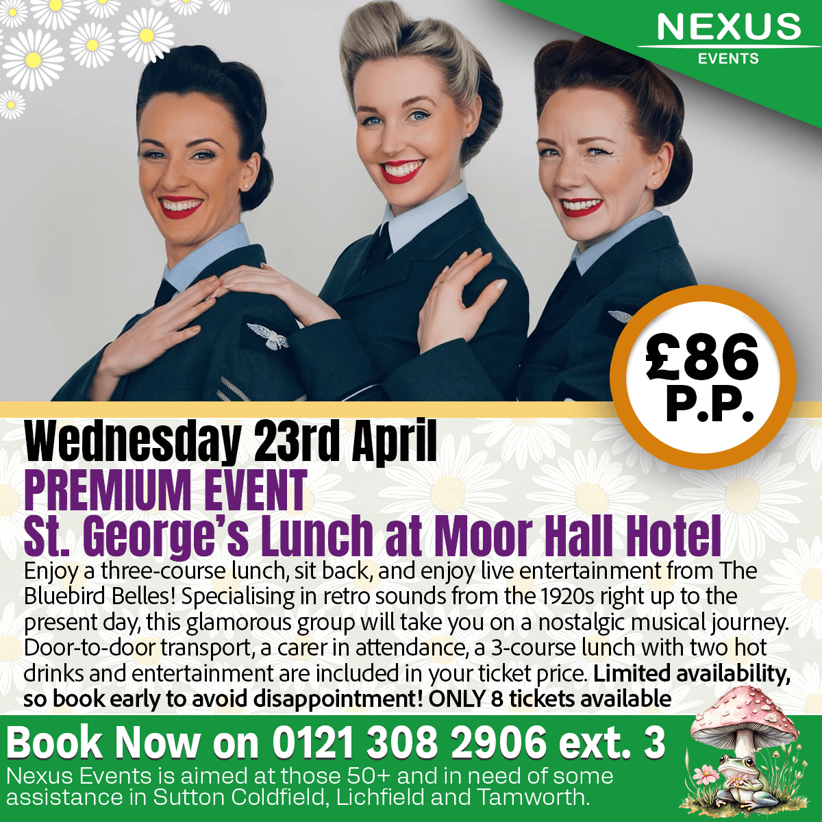 St. George's Lunch with entertainment at Moor Hall Hotel